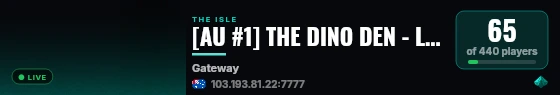 [AU #1] THE DINO DEN - LOW RULES - 3xGROWTH live status badge