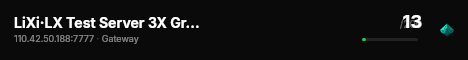 LiXi·LX Test Server 3X Growth /QUN 1045420623 live status badge
