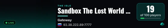 Sandbox The Lost World of Battles live status badge