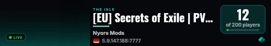 [EU] Secrets of Exile | PVP Low Rules | x 1.5 | VC live status badge