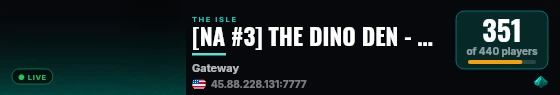 [NA #3] THE DINO DEN - NO RULES - 3xGROWTH live status badge