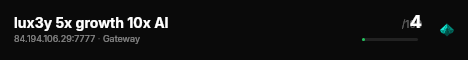 lux3y 5x growth 10x AI live status badge