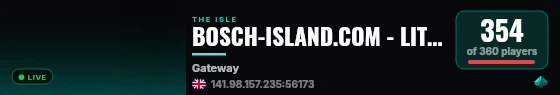 BOSCH-ISLAND.COM - LITE RP - PVP - VOICECHAT live status badge