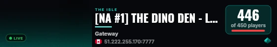 [NA #1] THE DINO DEN - LOW RULES - 3xGROWTH live status badge