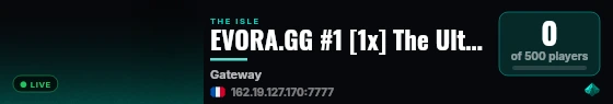 EVORA.GG #1 [1x] The Ultimate Modded Experience live status badge