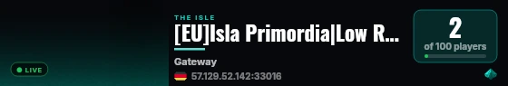 [EU]Isla Primordia|Low Rule PVP|1.75x|Storage & More live status badge