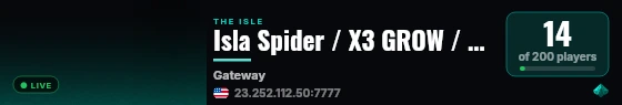 Isla Spider / X3 GROW / VC ESPANOL live status badge