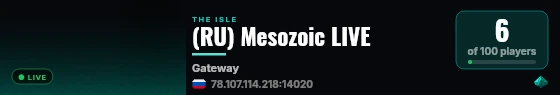 (RU) Mesozoic LIVE live status badge