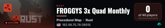FROGGYS 3x Quad Monthly live status badge