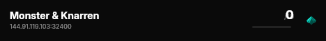 Monster & Knarren live status badge