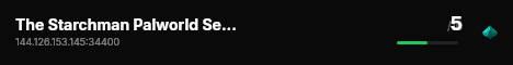 The Starchman Palworld Server live status badge