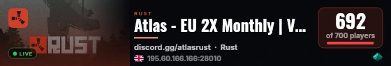 Atlas - EU 2X Monthly | Vanilla+ | No BP Wipes live status badge