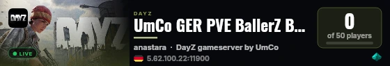 UmCo GER PVE BallerZ BuCa MMG SIBNIC Cars Maplink live status badge