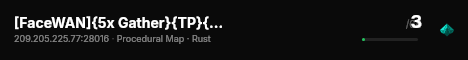[FaceWAN]{5x Gather}{TP}{Home}{Remove}{PvE}[US East] live status badge