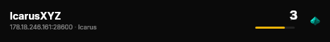 IcarusXYZ live status badge