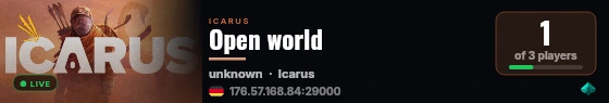 Open world live status badge