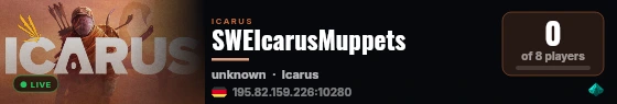 SWEIcarusMuppets live status badge