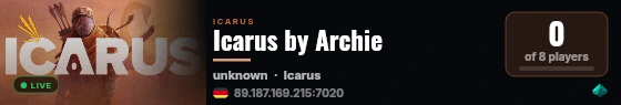 Icarus by Archie live status badge