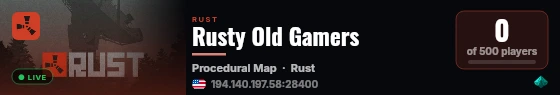 Rusty Old Gamers live status badge