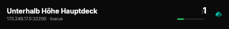 Unterhalb Höhe Hauptdeck live status badge