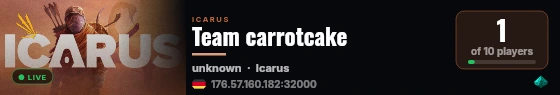 Team carrotcake live status badge