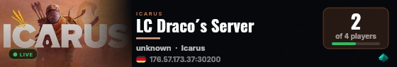 LC Draco´s Server live status badge