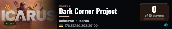 Dark Corner Project live status badge