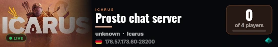 Prosto chat server live status badge