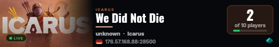 We Did Not Die live status badge