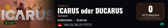 ICARUS oder DUCARUS live status badge