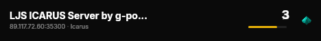 LJS ICARUS Server by g-portal.com live status badge
