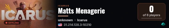 Matts Menagerie live status badge