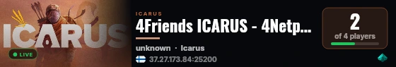 4Friends ICARUS - 4Netplayers live status badge