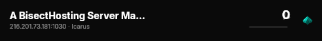 A BisectHosting Server Mac's Game live status badge