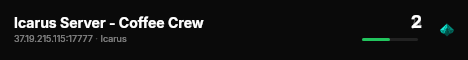 Icarus Server - Coffee Crew live status badge