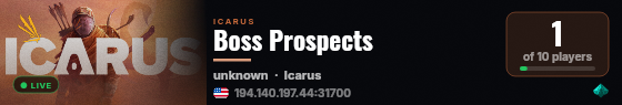 Boss Prospects live status badge