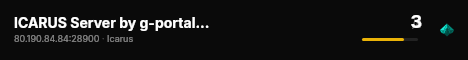 ICARUS Server by g-portal.com live status badge