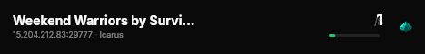 Weekend Warriors by SurvivalServers.com live status badge
