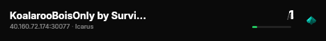 KoalarooBoisOnly by SurvivalServers.com live status badge