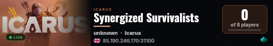 Synergized Survivalists live status badge