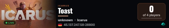 Toast live status badge