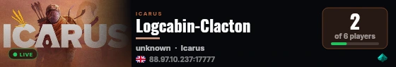 Logcabin-Clacton live status badge