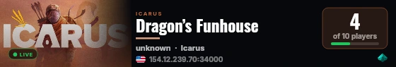 Dragon’s Funhouse live status badge