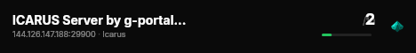 ICARUS Server by g-portal.com live status badge