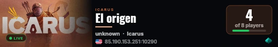 El origen live status badge