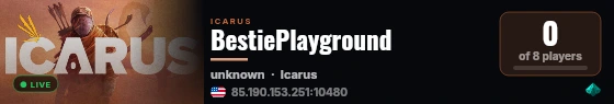 BestiePlayground live status badge