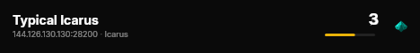Typical Icarus live status badge