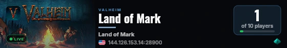 Land of Mark live status badge