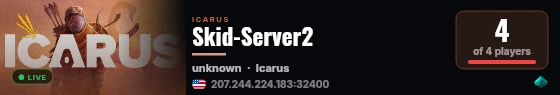 Skid-Server2 live status badge