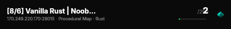 [7/2] Vanilla Rust | Noobs Welcome | Monthly | 4.5k map live status badge